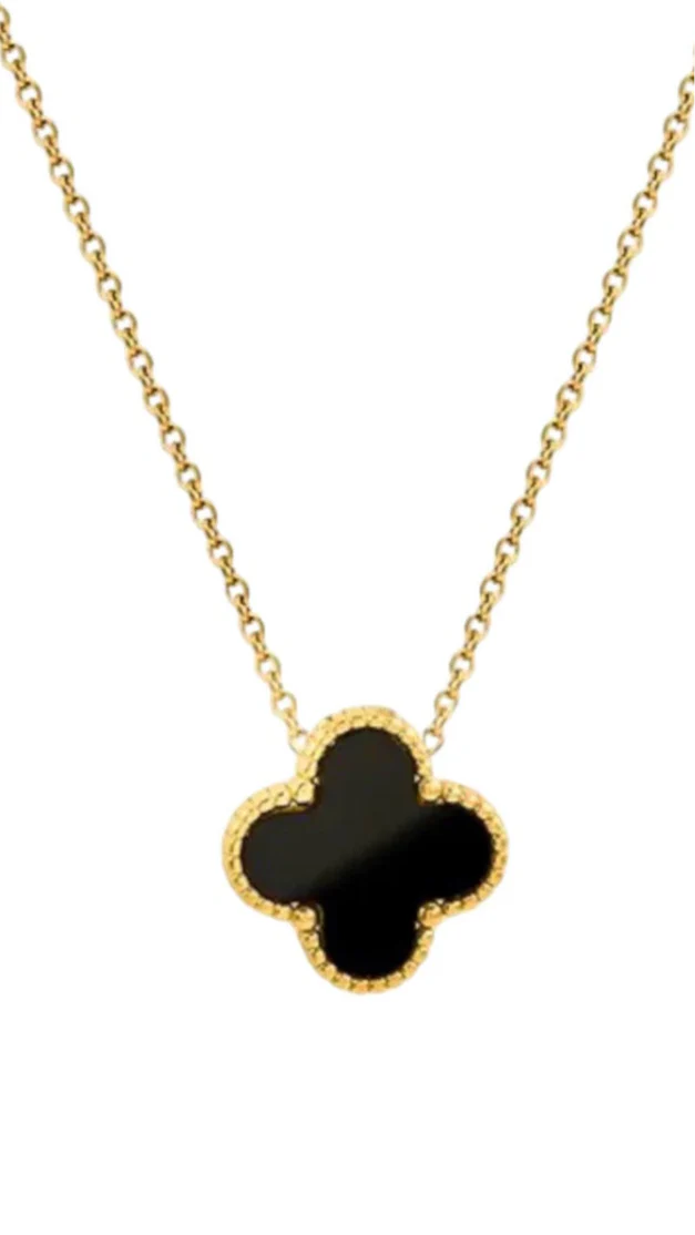 Black Clover Pendant Necklace