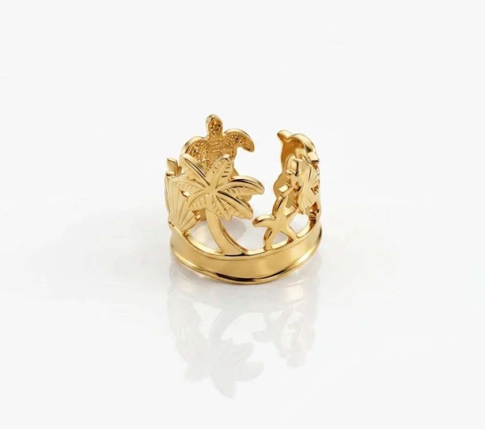 Tropical Gold Open Ring