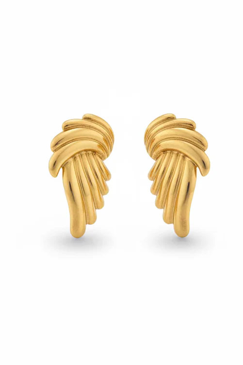 Gold Knot Drop Earrings