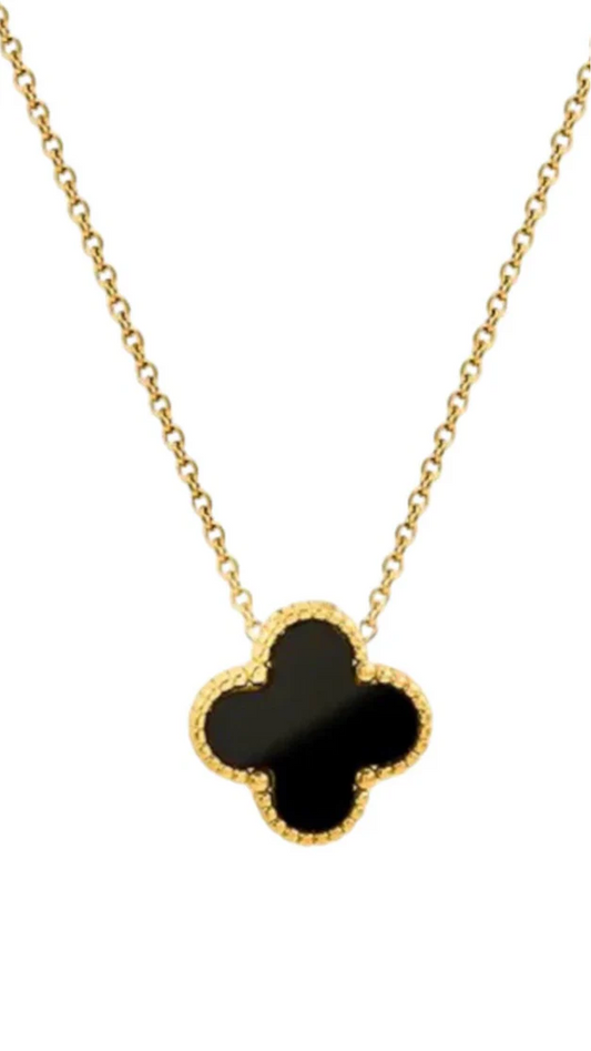 Black Clover Pendant Necklace